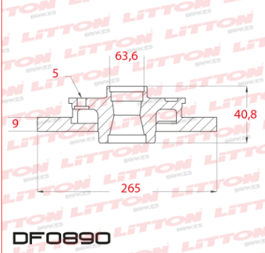 LITTON DISCO FRENO FORD C-MAX 07/ FOCUS LI SMAX 04/ TRAS