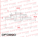 [DF0890.0500] LITTON DISCO FRENO FORD C-MAX 07/ FOCUS LI SMAX 04/ TRAS