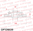 [DF0905.0500] LITTON DISCO FRENO CHEVROLET S10 4x2- 4x4 NUEVA -TRAILBLAZER 2.8 - 3.6 DEL