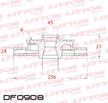 LITTON DISCO FRENO CHEVROLET COBALT SONIC SPIN DEL