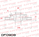 [DF0908.0500] LITTON DISCO FRENO CHEVROLET COBALT SONIC SPIN DEL