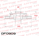 [DF0909.0500] LITTON DISCO FRENO DACIA DUSTER 1.5 DCI - DUSTER 1.6 16V- OROCH - CAPTUR 1.6 DEL