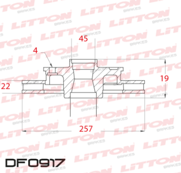 LITTON DISCO FRENO TOYOTA ETIOS 1.3 - 1.5 DEL