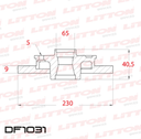[DF1031.0500] LITTON DISCO FRENO VOLKSWAGEN POLO 1.0 18> VIRTUS 1.0 18/ NIVUS 1.0 TRAS