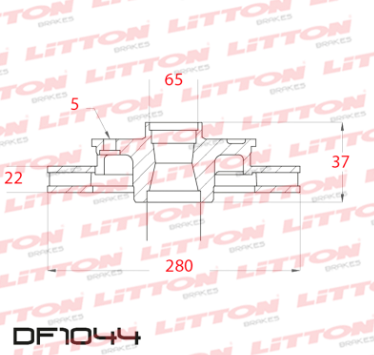 LITTON DISCO FRENO VOLKSWAGEN SPACEFOX TODOS CROSSFOX 1.6 FOX TODOS SPACECROSS 1.6 DEL