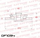 [DF1054.0500] LITTON DISCO FRENO RENAULT KWID 17> 1.0 LIFE ZEN INTENSE DEL