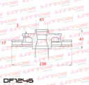 [DF1246.0500] LITTON DISCO FRENO RENAULT KWID 1.0 19/ DEL