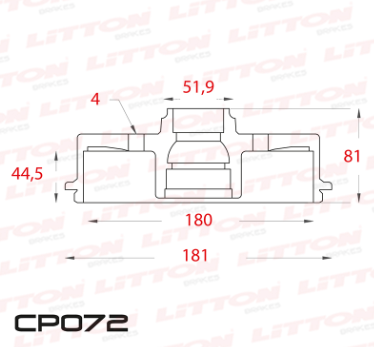 LITTON CAMPANA FRENO FORD RANGER 4x2 Rod 10" TRAS