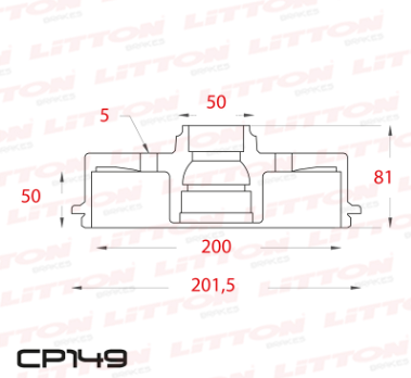 LITTON CAMPANA FRENO VOLKSWAGEN FOX 07/ TRAS