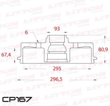 LITTON CAMPANA FRENO FORD RANGER 4x2 - 4x4 12/ TRAS