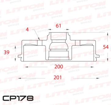 LITTON CAMPANA FRENO HONDA CITY FIT TRAS 15