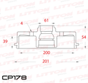 [CP178.0500] LITTON CAMPANA FRENO HONDA CITY FIT TRAS 15