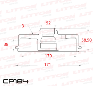 LITTON CAMPANA FRENO RENAULT KWID 1.0 17> TRAS