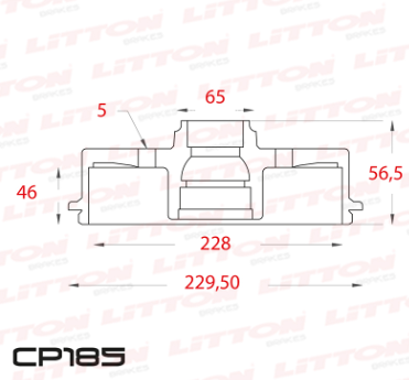 LITTON CAMPANA FRENO VOLKSWAGEN POLO 1.6 MSI 18/ VIRTUS 1.6 18/ TRAS