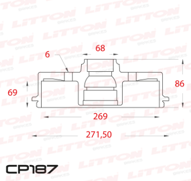 LITTON CAMPANA FRENO NISSAN FRONTIER 2.3 17/ TRAS (FREMAX 4174)