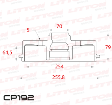 LITTON CAMPANA FRENO FIAT TORO 1.8 2.4 16v 17/ TRAS (FREMAX 3622)