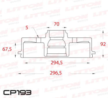 LITTON CAMPANA FRENO FIAT TORO 2.0 16v 17/ TRAS