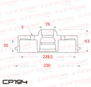 [CP194.0500] LITTON CAMPANA FRENO HYUNDAI CRETA 1.6 2.0 16V 17/ TRAS