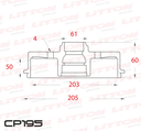 [CP195.0500] LITTON CAMPANA FRENO NISSAN KICKS 1.6 16V 17/ TRAS