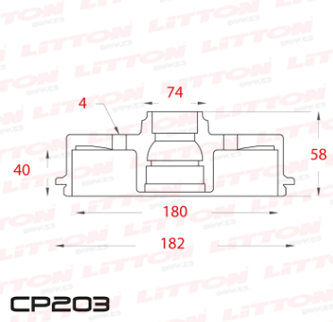 LITTON CAMPANA FRENO CHERY QQ 1.0 - 1.1 11/ TRAS (FREMAX 6093)