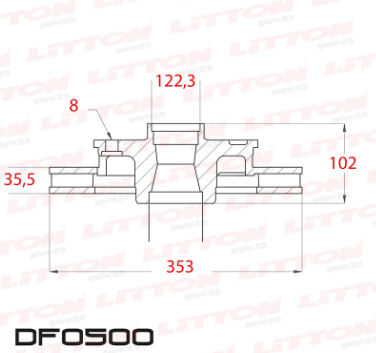 LITTON DISCO FRENO DODGE RAM 2500 - 3500 2wd - 4wd DEL (FREMAX 5312)
