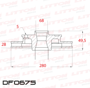 LITTON DISCO FRENO NISSAN X-TRAIL DEL