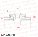 [DF0675.0500] LITTON DISCO FRENO NISSAN X-TRAIL DEL