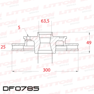 LITTON DISCO FRENO FORD FOCUS 08/ DEL