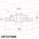 [DF0785.0500] LITTON DISCO FRENO FORD FOCUS 08/ DEL