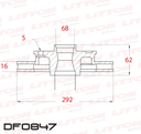 [DF0847.0500] LITTON DISCO FRENO RENAULT KOLEOS - NISSAN X-TRAIL TRAS