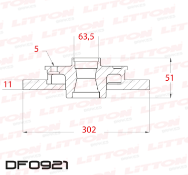 LITTON DISCO FRENO FORD FUSION / KUGA TRAS