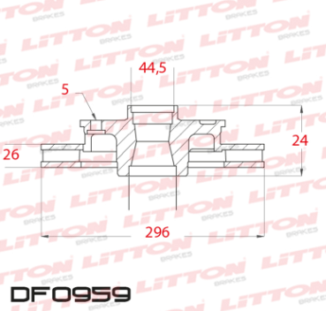 LITTON DISCO FRENO RENAULT KOLEOS 08/ NISSAN XTRAIL 07/ DEL