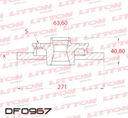 [DF0967.0500] LITTON DISCO FRENO FORD FOCUS Iii 2.0 16V DURATEC DGI 13> TRAS