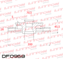 [DF0968.0500] LITTON DISCO FRENO CHEVROLET ASTRA CRUZE EQUINOX DEL
