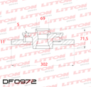 [DF0972.0500] LITTON DISCO FRENO HYUNDAI SANTA FE 10/ KIA SORENTO 11/ TRAS