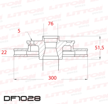 LITTON DISCO FRENO VOLKSWAGEN AMAROK 3.0 18/ TRAS