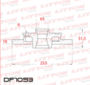 [DF1053.0500] LITTON DISCO FRENO VOLKSWAGEN GOLF V VI 03/ TRAS