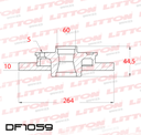 [DF1059.0500] LITTON DISCO FRENO CHEVROLET CRUZE 1.4 TURBO 17/ TRAS
