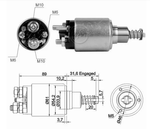 ZM SOLENOIDE IVECO EUROCARGO 100 E / 120E18 / 75