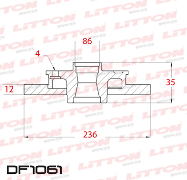 LITTON DISCO FRENO CHERY QQ 1.0 1.1 11/ DEL (FREMAX 6092)