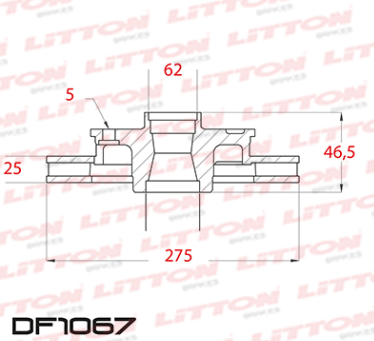 LITTON DISCO FRENO TOYOTA RAV4 2.5 06/13 DEL