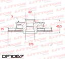 [DF1067.0500] LITTON DISCO FRENO TOYOTA RAV4 2.5 06/13 DEL
