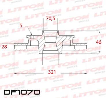 LITTON DISCO FRENO NISSAN KICKS 1.6 16V 17/ DEL
