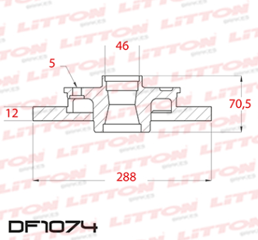 LITTON DISCO FRENO CHEVROLET EQUINOX 1.5 TURBO 18/ TRAS