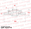 [DF1074.0500] LITTON DISCO FRENO CHEVROLET EQUINOX 1.5 TURBO 18/ TRAS