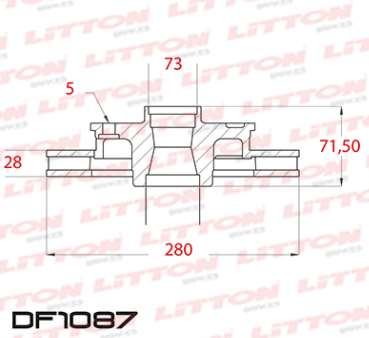 LITTON DISCO FRENO FIAT DUCATO 2.3 2010> PEUGEOT BOXER 2.3 2010> DELANTERO