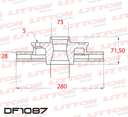 [DF1087.0500] LITTON DISCO FRENO FIAT DUCATO 2.3 2010> PEUGEOT BOXER 2.3 2010> DELANTERO