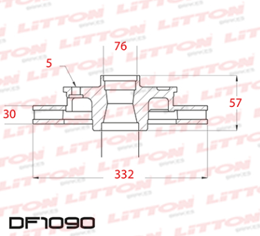 LITTON DISCO FRENO VOLKSWAGEN AMAROK 3.0 DELANTERO 2018