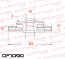 [DF1090.0500] LITTON DISCO FRENO VOLKSWAGEN AMAROK 3.0 DELANTERO 2018