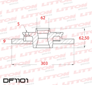 LITTON DISCO FRENO CHERY TIGGO 06/ TOYOTA RAV 4 04/05 TRAS